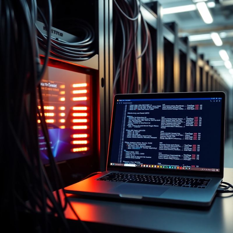 Detail serverovny a laptopu se záznamem crawl dat